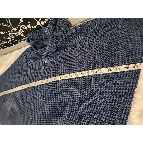 Natural Reflections Sweater Hoodie Womens Size Large Blue Knit Fall Winter - Picture 8 of 10